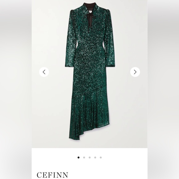 EUC - Cefinn Jacquetta sequin full length evening gown. Size 6 US, 10 UK. Lined - Picture 6 of 8